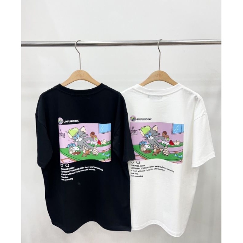 อ่อนนุ่ม 6 🐹🐱New T&J ลายปักหน้า🛑เสื้อยืด CMA ทรง Oversize อก 44-46" ผ้าคอตตอน 💯