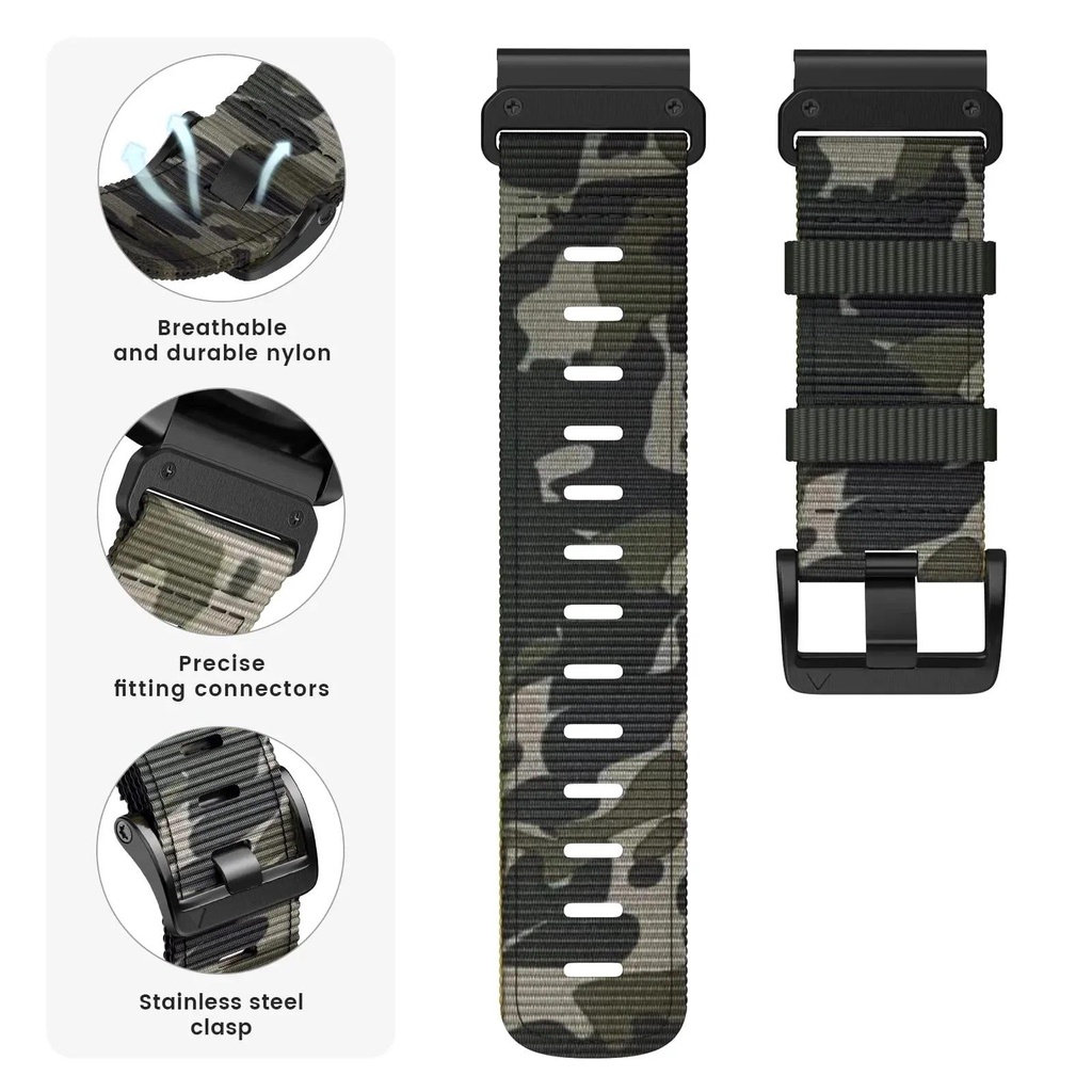 สายนาฬิกาข้อมือไนล่อนถัก 22 มม. 26 มม. สําหรับ Garmin Fenix 7 7X 6X Pro Epix Pro Gen 2 51 มม. 47 มม. Fenix6 5Plus 5XPlus