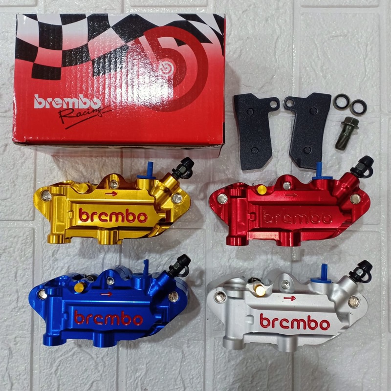BRB RIGHT MONOBOLOCK CALIPER 4 PISTON UNIVERSAL LGT1 มอเตอร์ BEAT SCOOPY MIO VARIO XEON NINJA R FU FINO UNIVERSAL