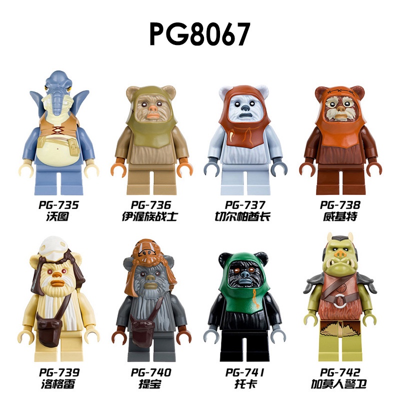 ฟิกเกอร์ตัวต่อ Logray Wicket Star Wars Chirpa ขนาดเล็ก ของเล่นสําหรับเด็ก