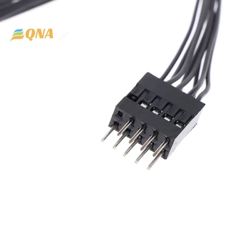 [QNA] ใหม่ สายเคเบิลต่อขยายเมนบอร์ดคอมพิวเตอร์ USB 9 Pin 1 Female เป็น 2 Male Y 1 ชิ้น