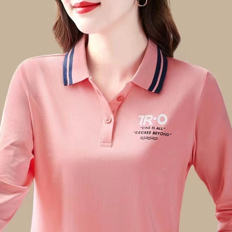 เสื้อโปโลแขนยาว ลดหน้าท้อง แฟชั่นฤดูใบไม้ร่วง สําหรับผู้หญิง 2022