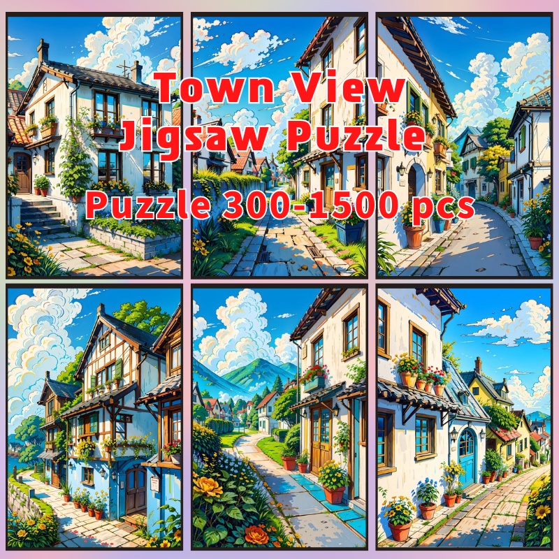 📣พร้อมส่ง📣【Town View】jigsaw puzzle-จิ๊กซอว์-300-1000-ชิ้น- ชิ้นของเด็ก จิ๊กซอว์ไม้ 1000 ชิ้น จิ๊กซอว์ 1000 ชิ้นสำหรับผู้ใหญ่ จิ๊กซอ จิ๊กซอว์ 500 ชิ้น🧩1124-8 จิ๊กซอว์ 1000 ชิ้น สำหรับ ผู้ใหญ่ ตัวต่อจิ๊กซอว์ จิ๊กซอว์ การ์ตูน