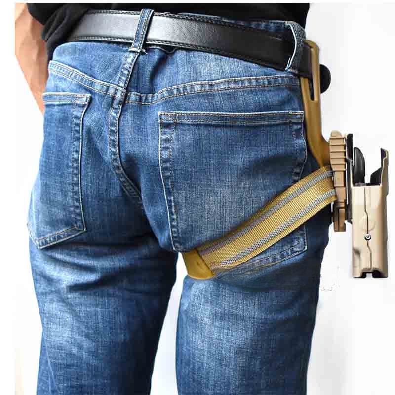 Luc สายเข็มขัดรัดต้นขา กันลื่น ปลดเร็ว สําหรับออกกําลังกาย QLS 19 22 G17 18 1911 M9 - รูปที่ 6