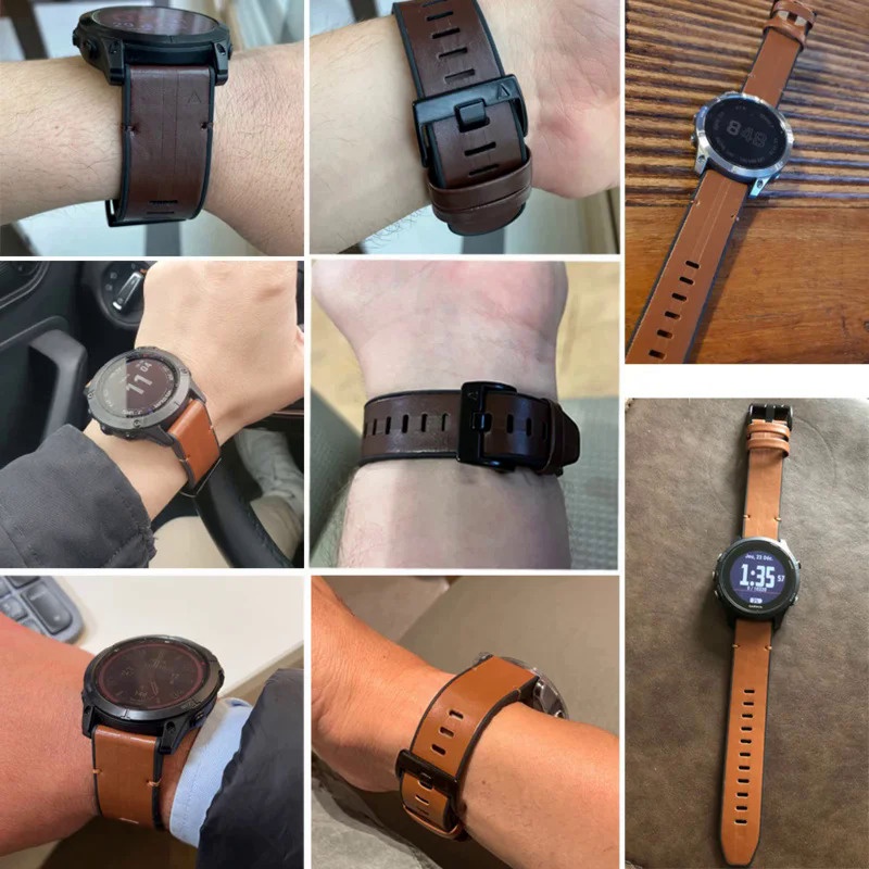 สายรัดสำหรับ Garmin marq นักกีฬานักผจญภัยนักกอล์ฟกัปตันนักบิน epix Gen 2 QuickFit 22 26มิลลิเมตร Fenix 7 7X 6 6X Pro 3 3hr ซิลิโคนหนัง E nduro 2สายนาฬิกาข้อมือสร้อยข้อมือ