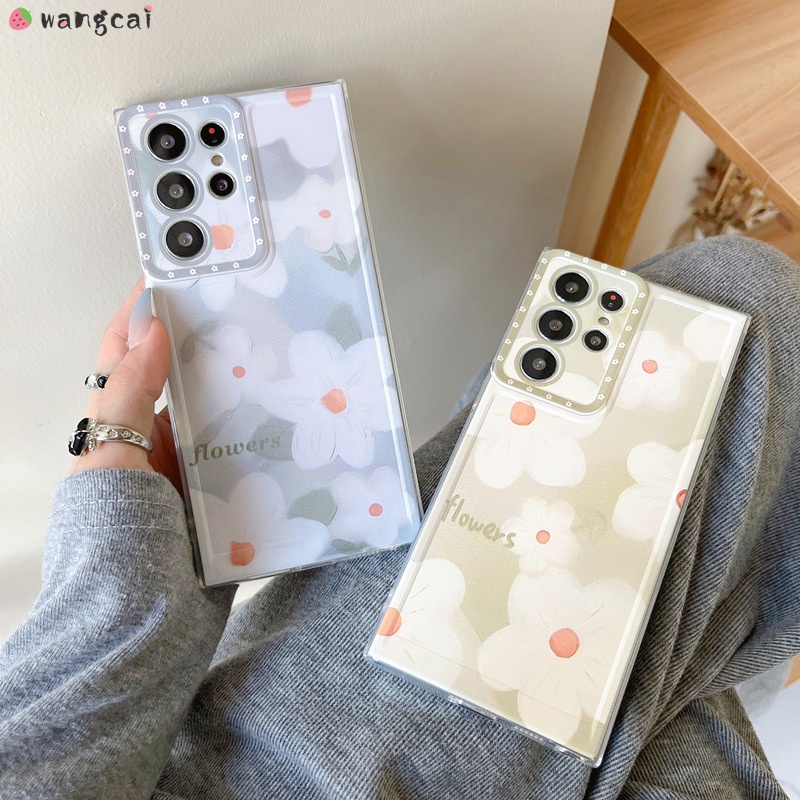 เคสโทรศัพท์มือถือ ซิลิโคนนิ่ม ไล่โทนสีฟ้า สีเขียว ลายดอกไม้น่ารัก เรียบง่าย สําหรับ Vivo V20 V15 Pro SE V19 V17 Neo V11i V7+ V7 Plus V5 V5s – โปรปัง