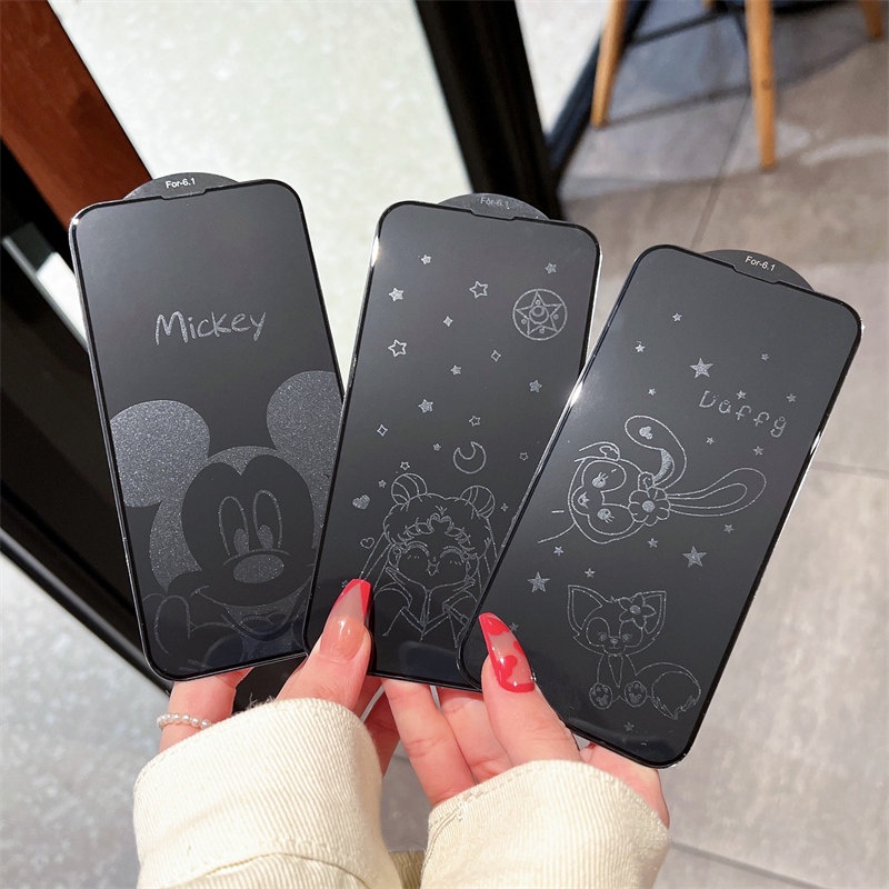ฟิล์มกระจกนิรภัยสําหรับ iPhone 18 17 16 pro max plus E Full Coverage การ์ตูน 6D Shadow Screen Protector 18Pro 18Promax 17Pro 17Promax iPhone16 16Pro 16ProMax 16Plus 16e