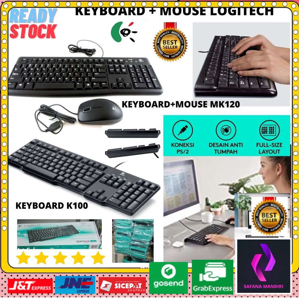 Logitech MK120 K100. เมาส์และคีย์บอร์ดคอมพิวเตอร์