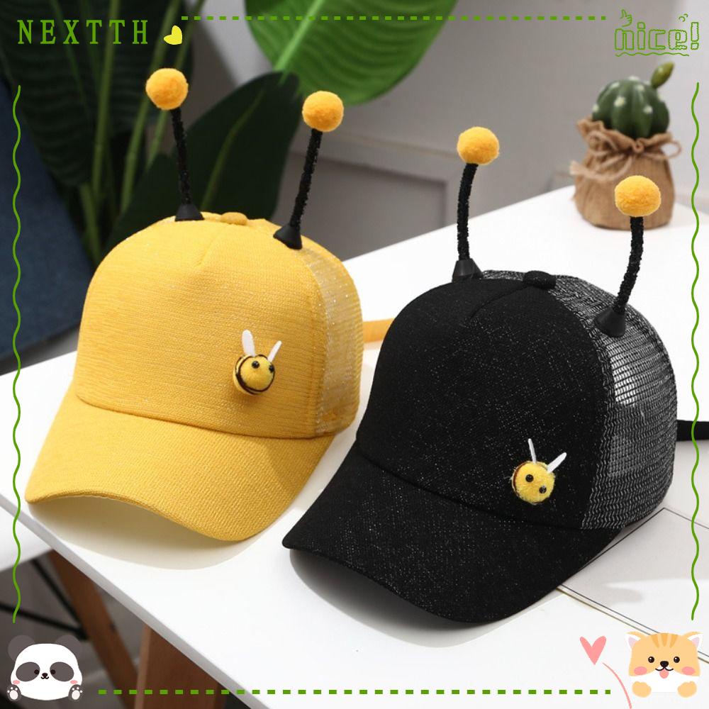 Nextth หมวกเบสบอล ตาข่าย ป้องกันรังสียูวี ตาข่าย หมวกฮิปฮอป ระบายอากาศ ผึ้งน้อย หมวกกันแดด ฤดูใบไม้ผลิ ฤดูร้อน สําหรับเด็ก