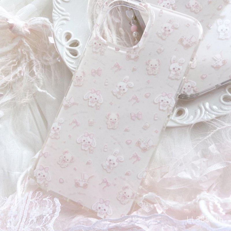 เคสป้องกันโทรศัพท์มือถือ Tpu แบบนิ่ม ลายกระต่าย และหมี กันกระแทก สําหรับ iPhone 15promax 14 12pro 13 11 xsmax xr 7 8plus - รูปที่ 2