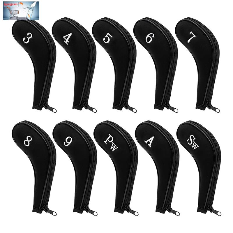 ผ้าคลุมหัวไม้กอล์ฟ มีซิป ติดตั้งง่าย 10 ชิ้น