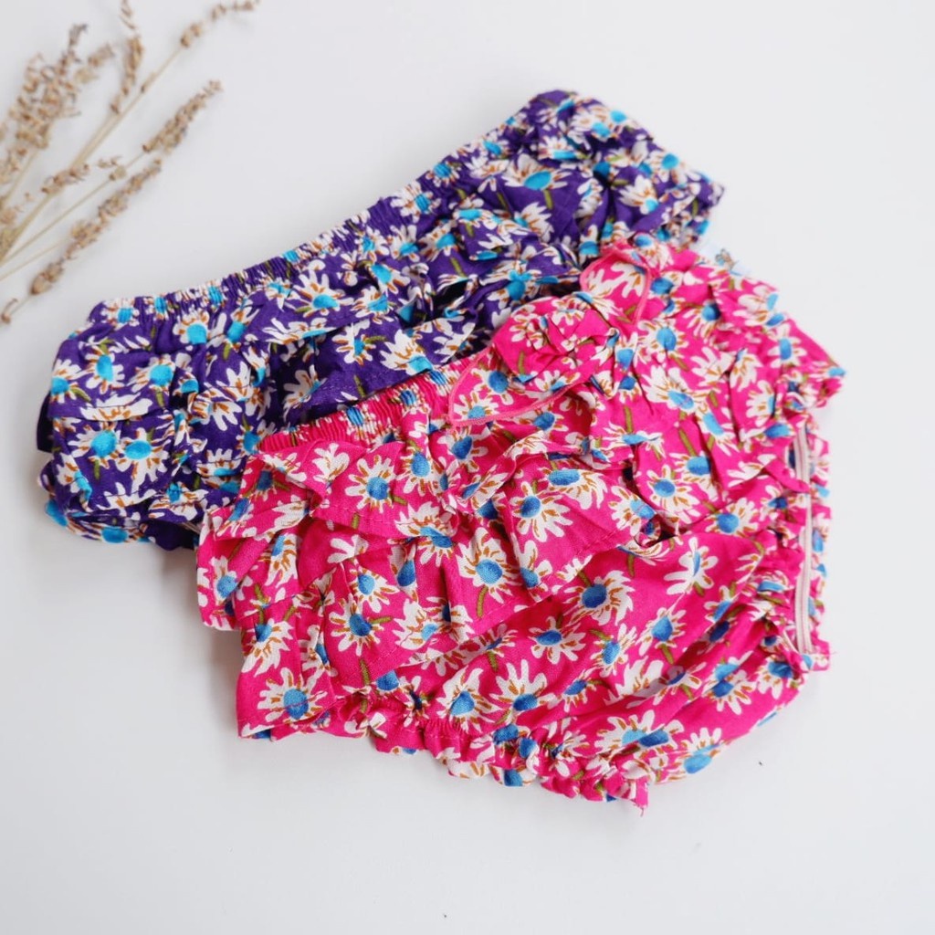 Mommy Baby Queen Bloomer Ruffle Pants Daisy White / Ruffle กางเกงเด็ก