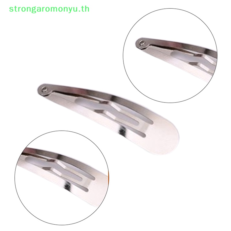 Strongaromonyu 10/50pcs เงินคลิปผม BB Snap Hairpins ฐานสําหรับ DIY Handmade Barrettes จัดแต่งทรงผมเครื่องมือผู้หญิงสาวอุปกรณ์เสริมผม Headwear TH