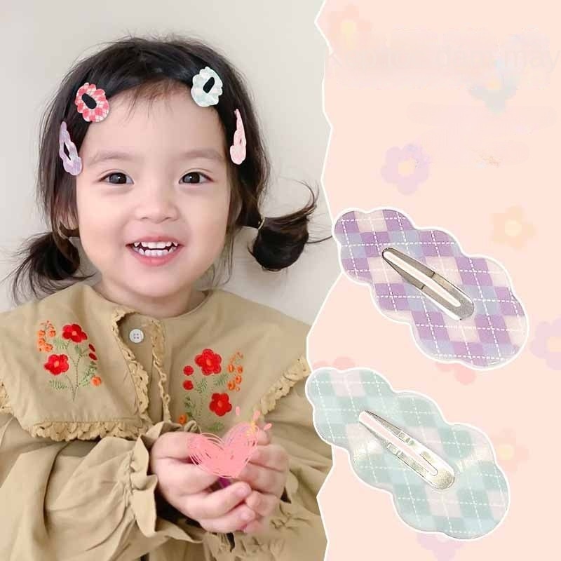 กิ๊บติดผมหน้าม้า ลายสก๊อต สําหรับเด็กผู้หญิง จํานวน 1 ชิ้น