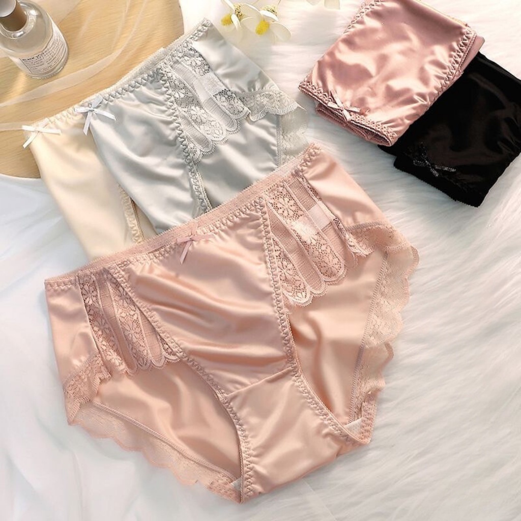 กางเกงในลูกไม้ สไตล์เซ็กซี่ เป้าสองชั้นลดอับชื้อ งานสวย ผ้านิ่ม ไม่คัน Size M-XL - รูปที่ 2