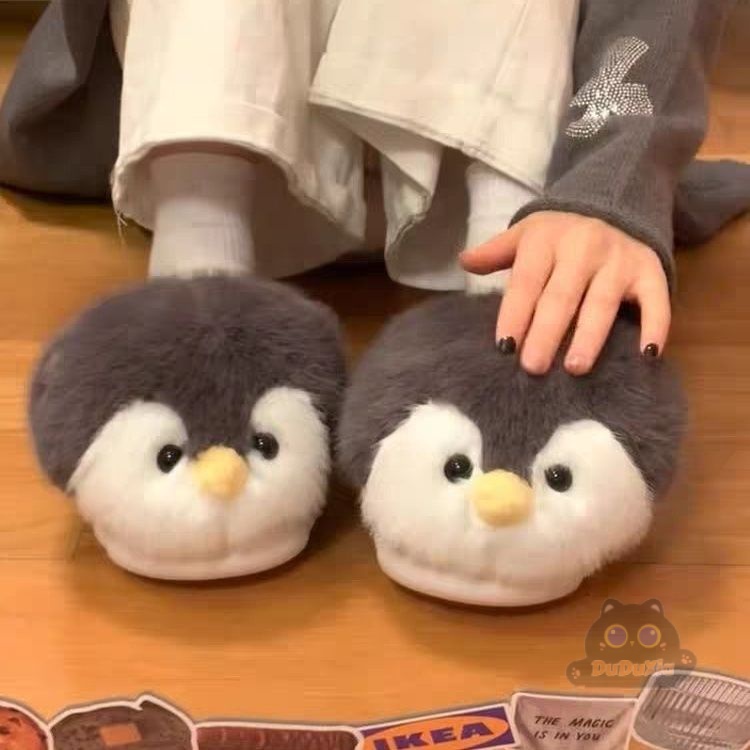 ❤️‍🔥ของแท้❤️‍🔥รองเท้าแตะเพนกวิน🐧 企鹅拖鞋🔥รองเท้าแตะ ผ้าฝ้าย ลายการ์ตูนเพนกวินน่ารัก ให้ความอบอุ่น เหมาะกับใส่ในร่ม แฟชั่นคู่รัก