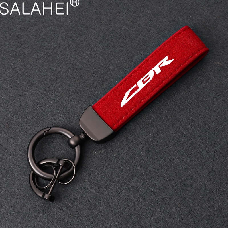 รถ 4S พวงกุญแจหนังนิ่มหนังแหวน Charm อุปกรณ์เสริมสําหรับ Honda CBR 125R 400R 600 F4i 650F 650R 1100XX 1000F 954 1000RR