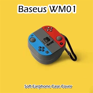 พร้อมส่ง! สําหรับ Baseus WM01 เคส ตลก การ์ตูน จัดแต่งทรงผม ซิลิโคนนิ่ม เคสหูฟัง เคส