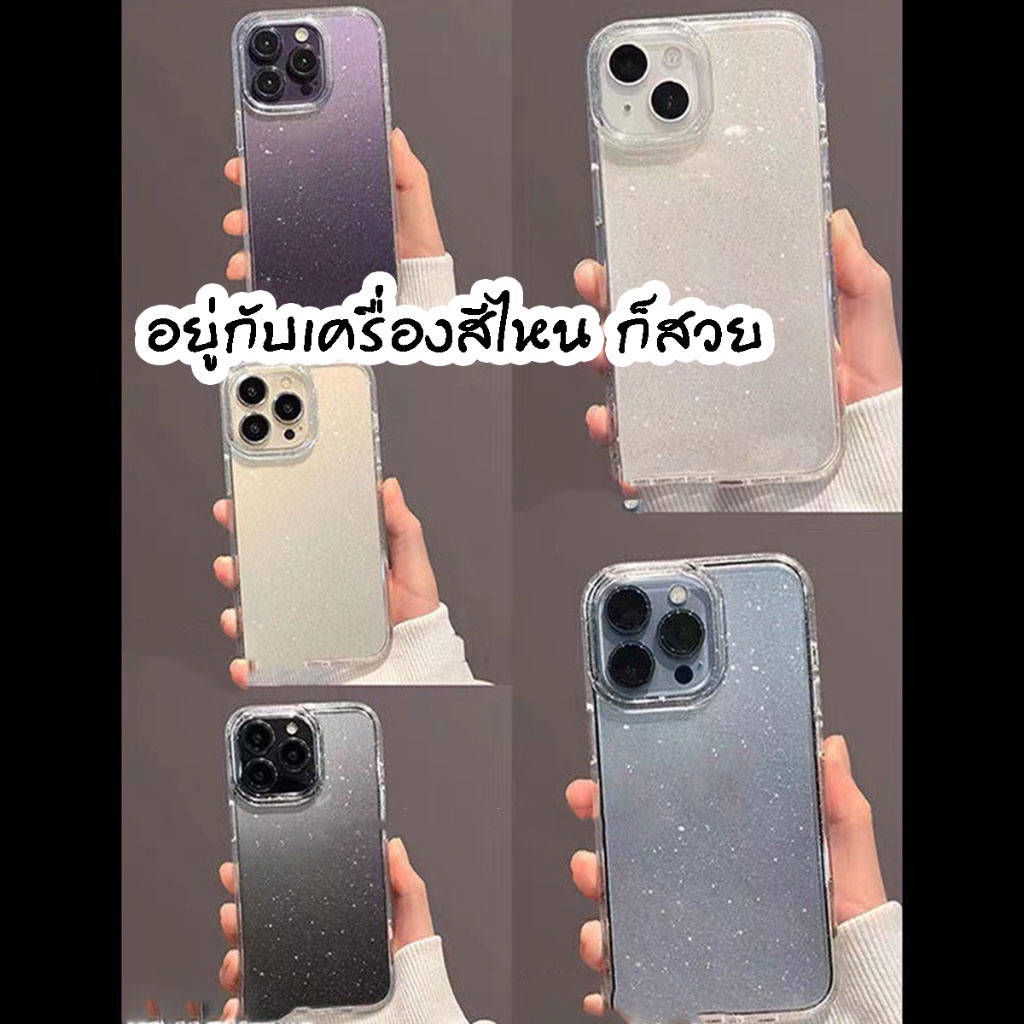 เคส กากเพชร ใส สำหรับ iPHONE 16e 16Promax 17e 15 Pro Max 17 14 13 12 11 X Xr XsMax 7,8 SE2 8Plus กันกระแทก โทรศัพท์ 006
