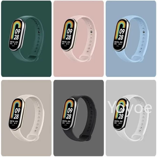 สายรัดสําหรับ Xiaomi Mi Band 10 9 8 NFC ซิลิโคนกีฬา WristBand 9 สร้อยข้อมือสําหรับ Mi Band 9 8 อุปกรณ์เสริม
