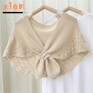 Xianen เสื้อถัก คอปกปลอม สําหรับชุดเสื้อฮู้ด ฤดูใบไม้ร่วง ฤด…