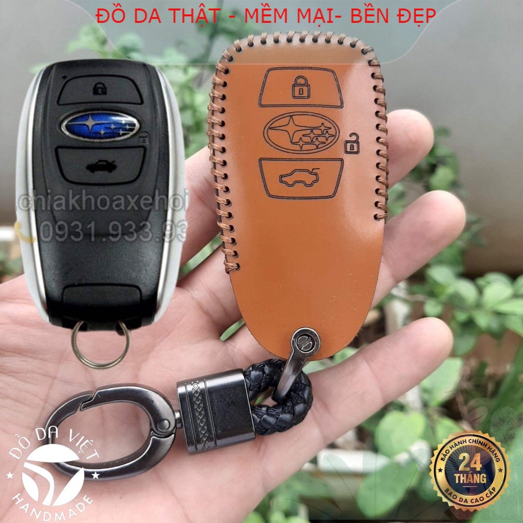SUBARU, subaru forester, wrx, xv, outback, legacy เคสกุญแจหนังวัวแท้ 2 ปี