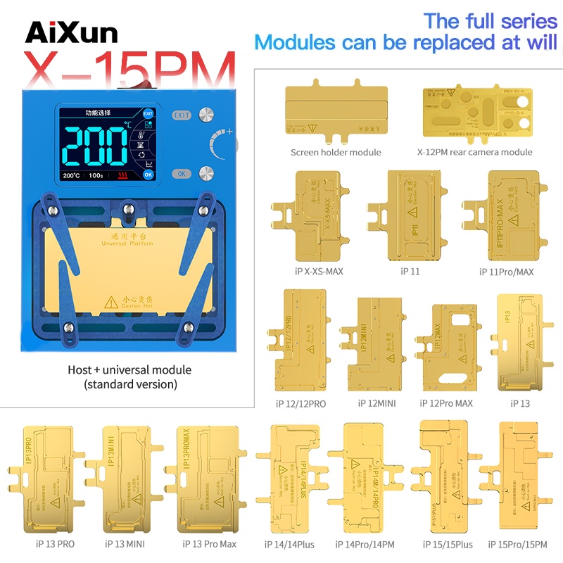 Jc AIXUN iHeater Pro เคสโทรศัพท์มือถือ แยกกรอบ สําหรับ iPhone X S Max 11 12 13 14 15 Pro Max Mini Pl