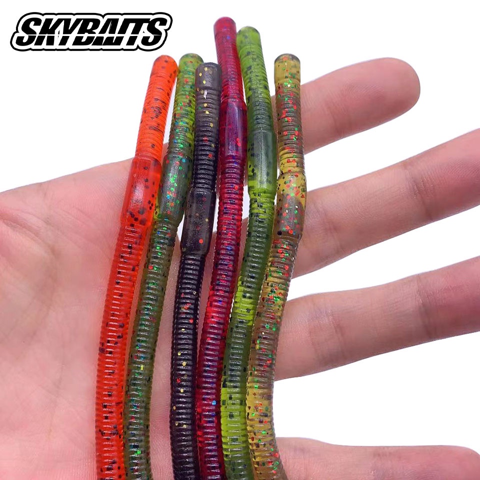 Skybaits 5 ชิ้น 3.8 กรัม 135 มม. ซิลิโคนประดิษฐ์ ว่ายน้ํา หนอนนุ่ม เหยื่อปลอม ทนทาน ยืดหยุ่น ใต้น้ํา เหยื่อ ไพค์ เบส ตกปลา รอก