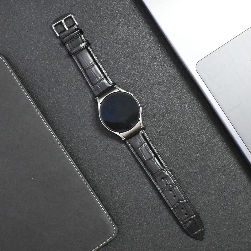 สายนาฬิกาข้อมือหนัง ไม่มีรู สําหรับ Samsung Galaxy Watch 4 5 6 40 มม. 44 มม. 6 Classic 47 มม. 43 มม. Galaxy 5 Pro 45 มม.