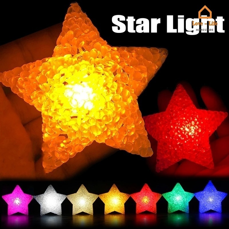 โคมไฟ LED รูปดาวห้าแฉก ขนาดเล็ก ใช้แบตเตอรี่ สําหรับตกแต่งปาร์ตี้วันเกิดเด็ก