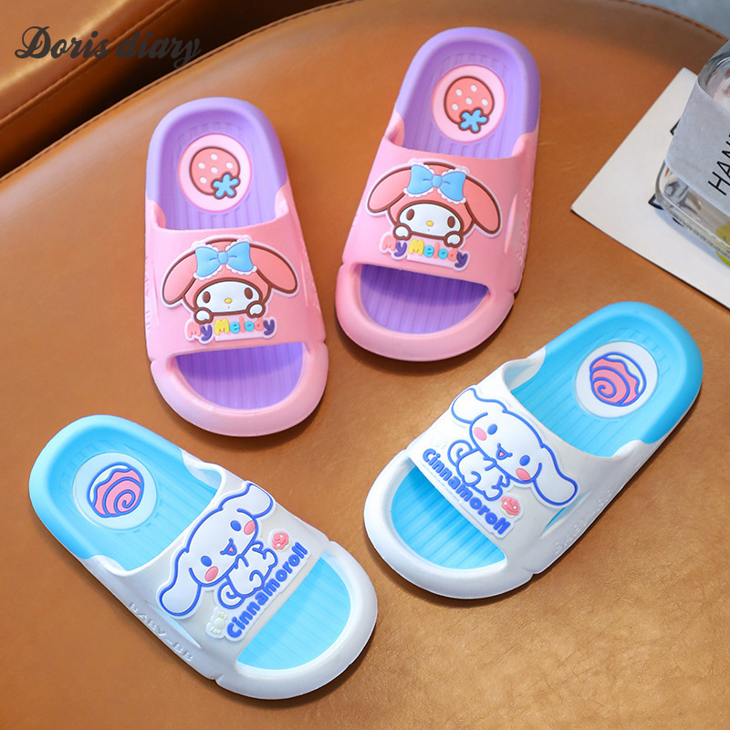 รองเท้าแตะ พื้นนิ่ม แบบหนา ลาย Doris diary สําหรับแม่ และลูก