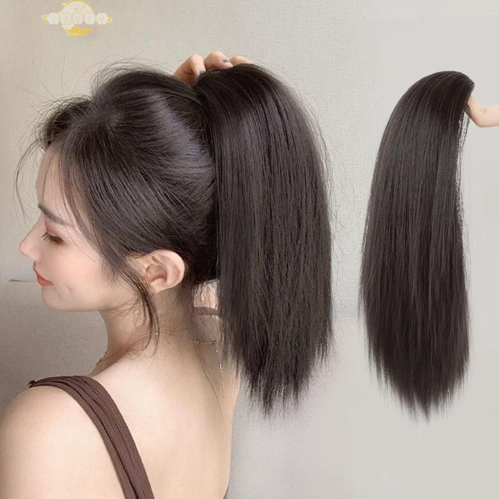Ivory วิกผมหางม้าสังเคราะห์ แบบสั้น สีน้ําตาลธรรมชาติ สําหรับผู้หญิง