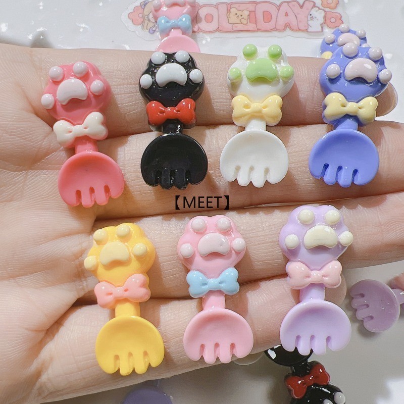 【MEET】ส้อมเรซิ่น รูปกรงเล็บแมว แวววาว แฮนด์เมด DIY สําหรับทําเครื่องประดับ 1 ชิ้น ต่อแพ็ค