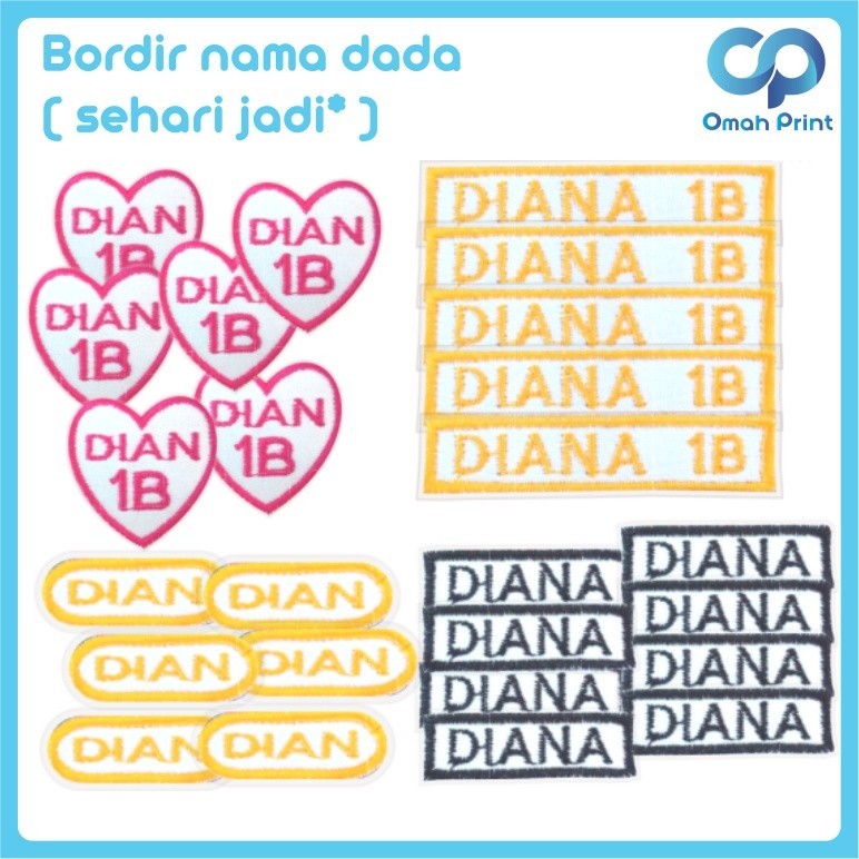 เย็บปักถักร้อย NAME LABEL SMALL UNIT ll Uk. 1,5X6CM, NAME BET, UNIFORM NAME PATCH 10 LETTERS สามารถส