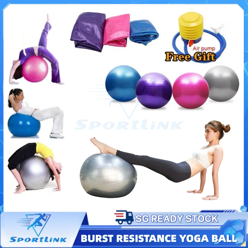 SG Anti-Burst Yoga Ball Burst Resistance Yoga Ball ลดน้ําหนัก Bola Yoga ฟิตเนสลูกบอลออกกําลังกายโยคะ
