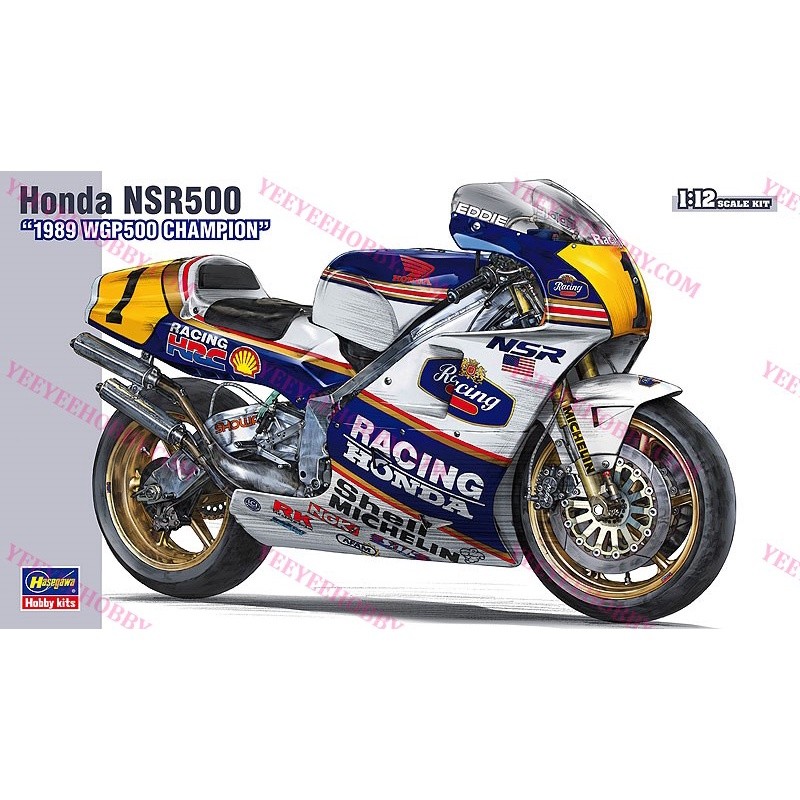 [YEEYEE] HASEAWA ASSEMBLY MODEL - 1/12 HONDA NSR500 1989 WGP500 CHAMPION