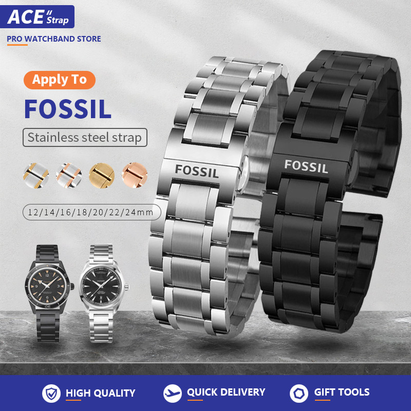 เหมาะสำหรับสายนาฬิกา FOSSIL สายสแตนเลส 12mm 14mm 16mm 18mm 20mm 22mm 24mm