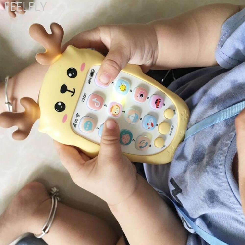 Feelfly โทรศัพท์เด็กของเล่นเพลงเสียงโทรศัพท์ Sleeping ของเล่น Teether โทรศัพท์สมาร์ทเด็กทารก Early E