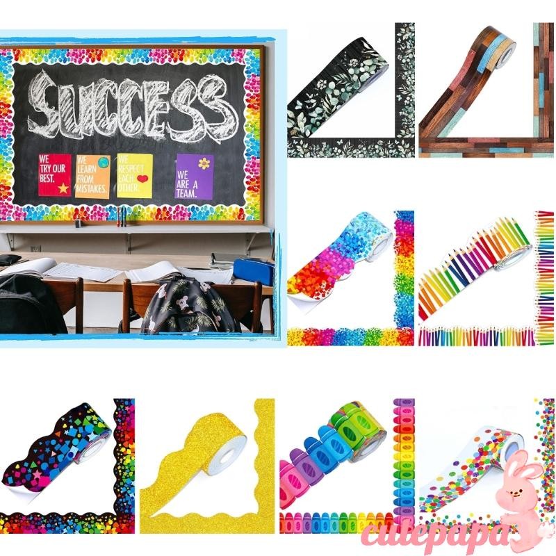 Cutep 59 ฟุตตกแต่งขอบกาว Bulletin Board Border Trim Bulletin Border