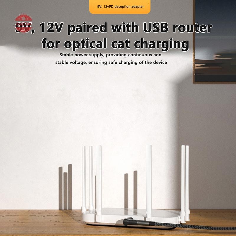 Adachoi USB C PD ถึง DC Power Connector Universal 5/9/12V ประเภท C ถึง DC แจ็คปลั๊กชาร์จอะแดปเตอร์แปลงสําหรับเราเตอร์แท็บเล็ตพัดลมขนาดเล็ก TH
