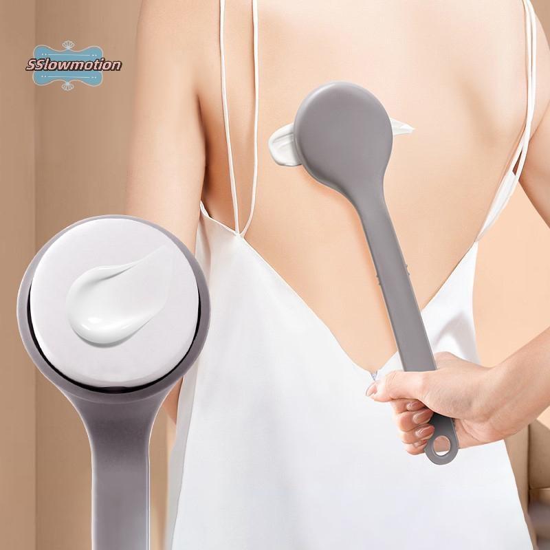 [SSlowmotion] Lotion Applicator Body Wash Brush แปรงเบาะ Long Reach Handle Self Application For Back Feet Skin Cream [ใหม่]