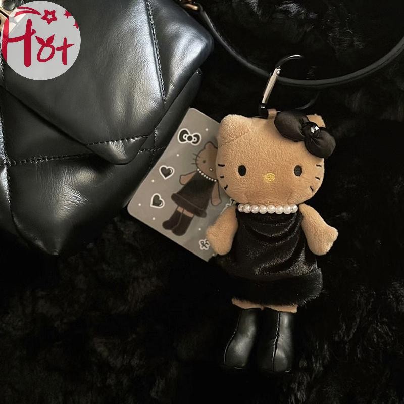 Ge Kawaii ยอดนิยม Sanrio ขายาว Hello Kitty ตุ๊กตาพวงกุญแจจี้น่ารักการ์ตูนตุ๊กตาของเล่นกระเป๋าเป้สะพายหลังจี้ของขวัญสแควร์
