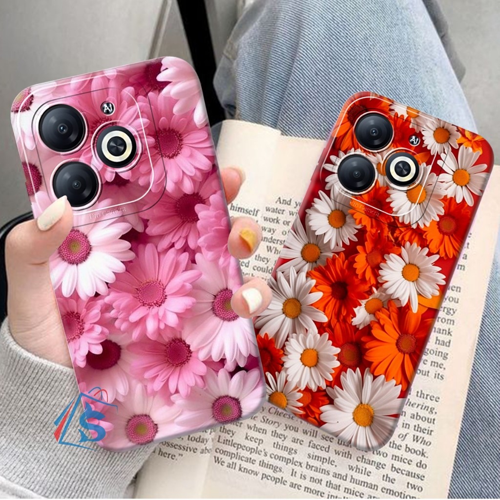 [SHARK CASE] Softcase ITEL A70 A60 A60S P40 S23 S23 PLUS Colourful Floral Motif - Itel Cessing - เคส