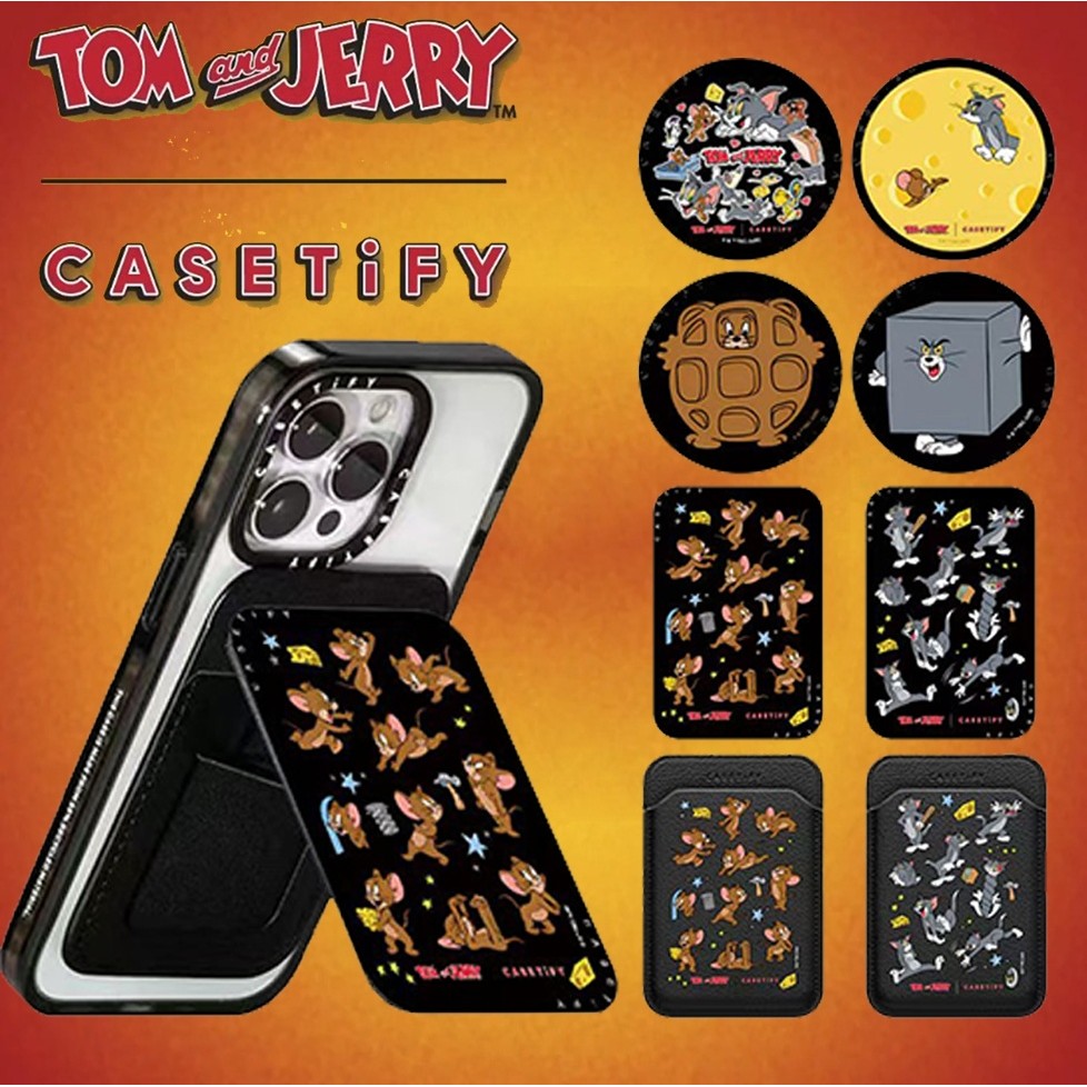Tom and Jerry Snappy Cardholder Grip Stand ที่วางแหวน Snappy™ Mirror Cardholder Stand Magnetic Compa