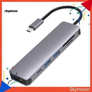 Skym* 6 in 1 เครื่องอ่านการ์ด USB 4K HDMI สําหรับแล็ปท็อป MacBook Type C