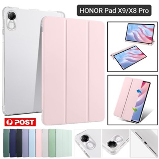 เคสหนังนิ่ม ปิดด้านหลัง พร้อมช่องใส่ดินสอ สําหรับ Honor Pad X9 11.5 นิ้ว 2023 Honor Pad X8 Pro 2023