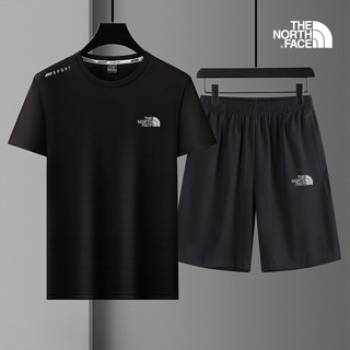 【M-5XL】 The.north.face ชุดเสื้อยืดคอกลม ผ้าเรยอน กางเกงขาสั้น ระบายอากาศ แห้งเร็ว สําหรับผู้ชาย