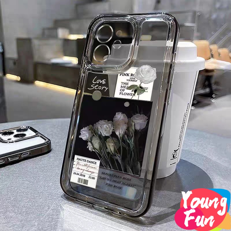 สําหรับ OPPO ดอกทิวลิป ถุงลมนิรภัย A15 A15s A35 5G A16 A16s A54s A16K A16e A17 A17K A31 2020 A8 A5 A3s A12E A5 2020 A9 2020 A53 2020 A32 2020 4Gเคสโทรศัพท์มือถือแบบนิ่ม Tpu ใส ลายดอกไม้