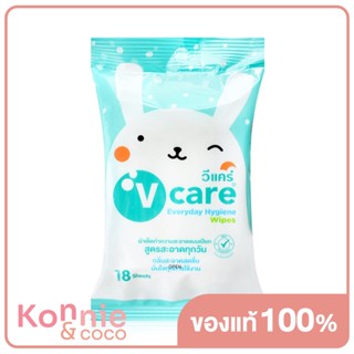 V care Everyday Hygiene Wipes 18 Sheets.