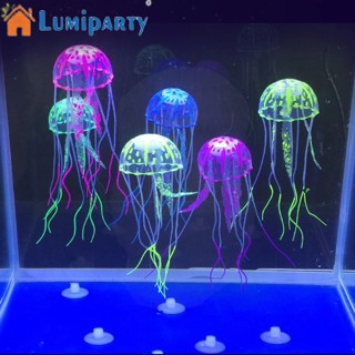 Lumiparty แมงกะพรุนปลอม ซิลิโคน เรืองแสง สําหรับประดับตกแต่งตู้ปลา